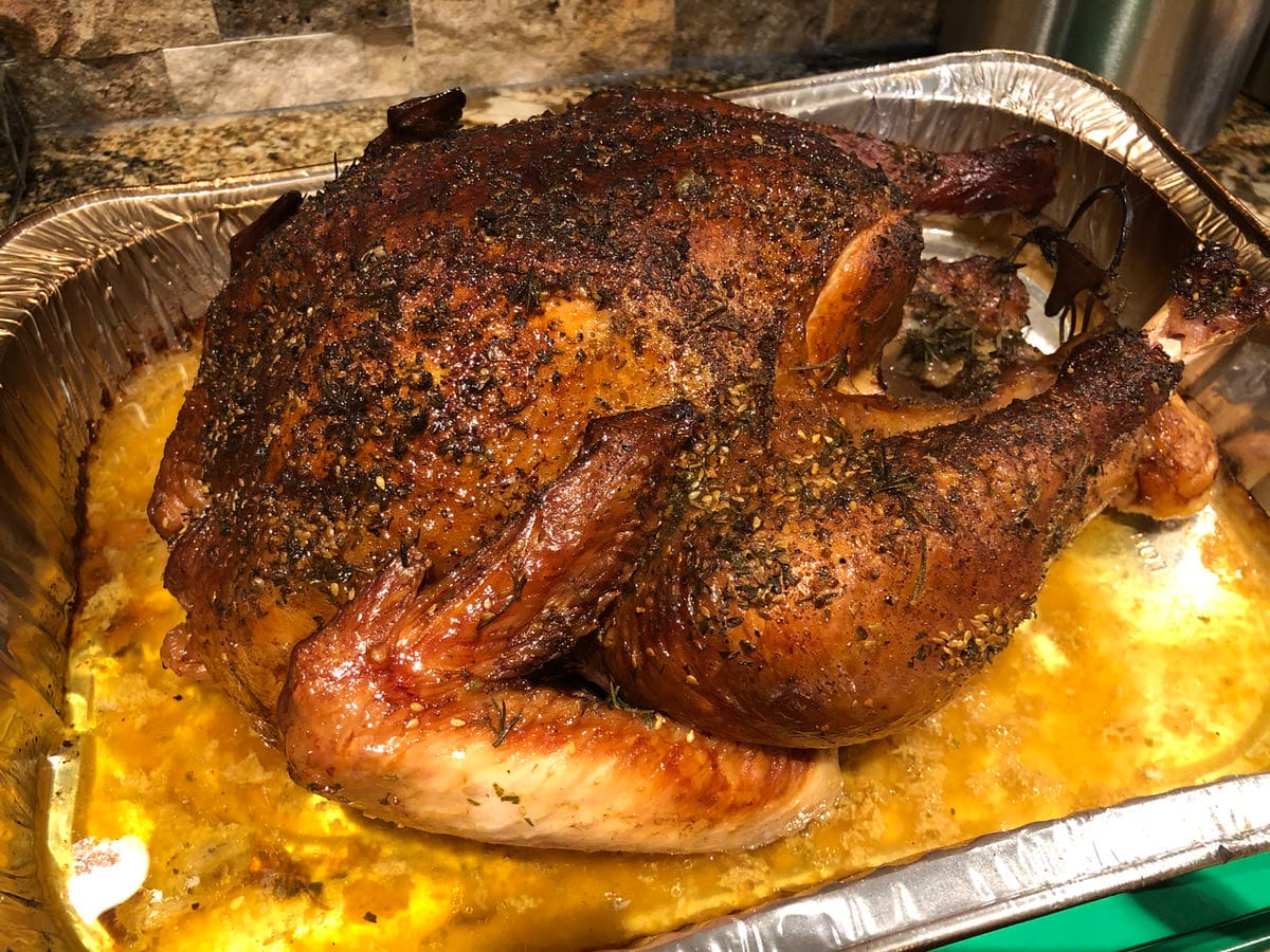 Traditional turkey cooked on MAK 2 Star pellet grill