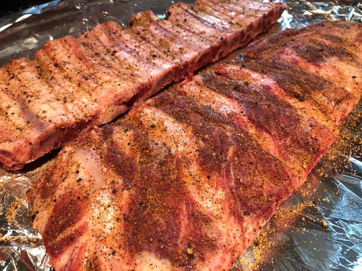 Beef finger ribs seasoned with Sucklebuster’s 1836 Beef Rub