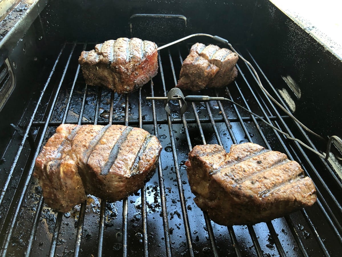 Beef tenderloin in MAK 2 Star Pellet Grill side smoker