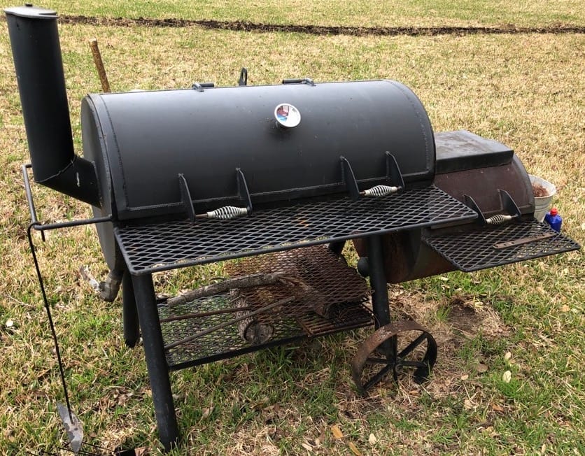 My old offset smoker with a 20” cook chamber.