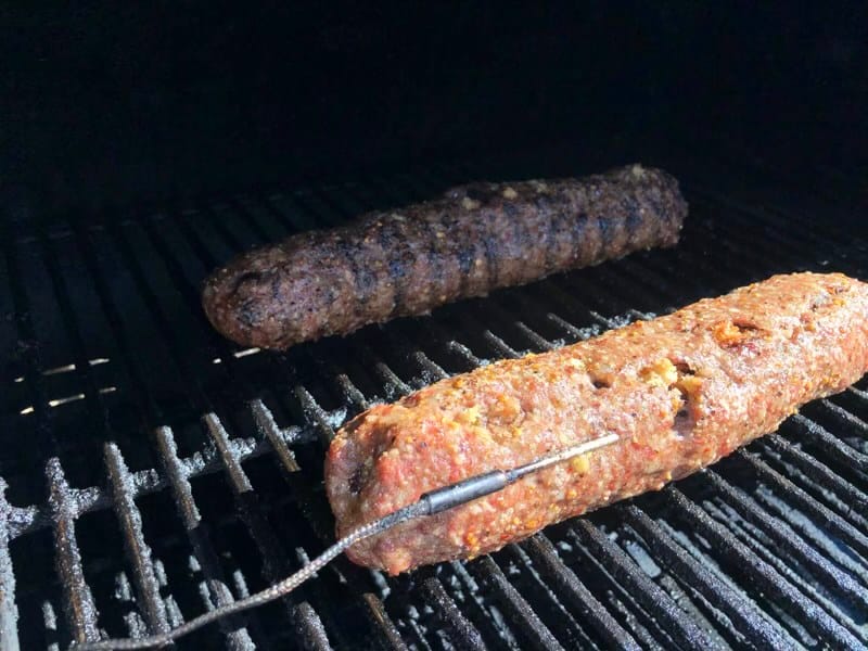 Breakfast fatty ready to come off the pit.