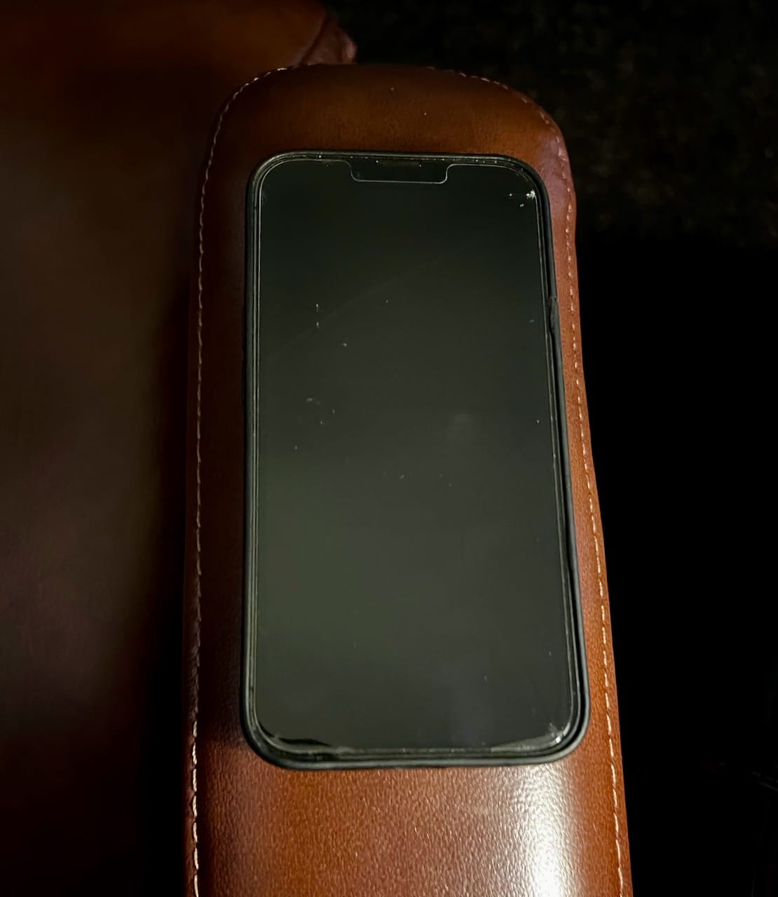 iPhone 13 Pro on Hale AirComfort Recliner armrest