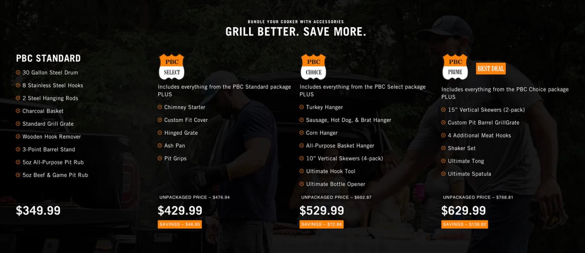 Pit Barrel Cooker Bundles... The more you purchase the more you save!