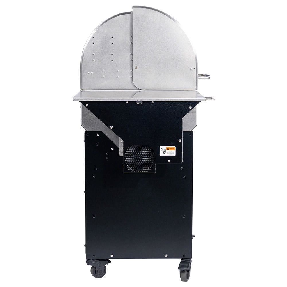 Side view of the MAK 2 Star pellet grill shows the unique design of the rolled lid. This is one feature that you will enjoy over and over every time you open your MAK 2 Star.