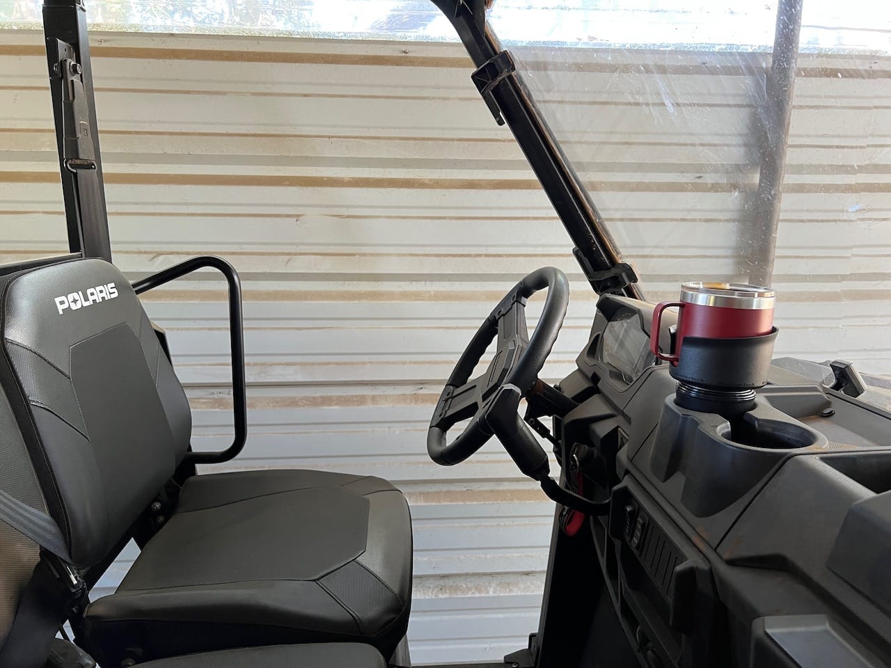 WeatherTech Cupcoffee fits perfectly in the Polaris Ranger UTV cup holder.