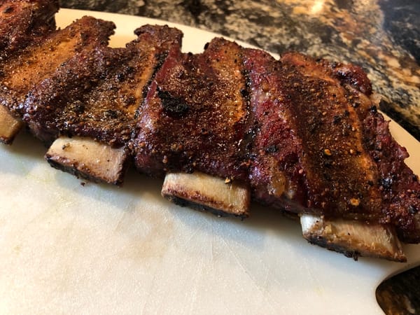 Beef Finger Ribs on MAK 2 Star Pellet Grill