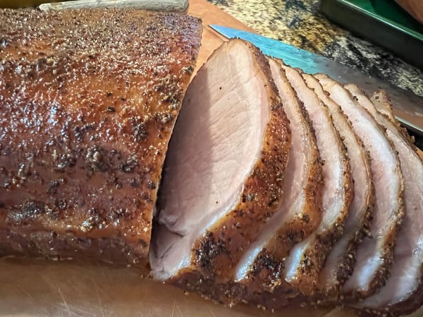 Smoked Pork Loin on MAK 2 Star Pellet Grill